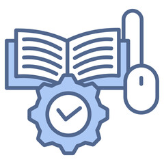 Digital Literacy Blue Icon