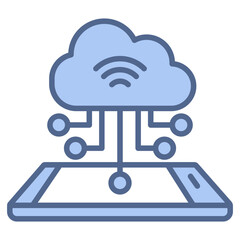 Internet Of Things Blue Icon