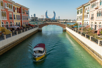 Little Venice. Beautiful Venetian-style houses and water channels between the houses and bridges...
