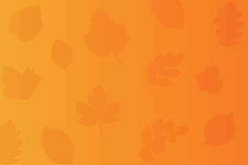 Autumn abstract background with silhouettes of leaves. Autumn gradient with shadows of silhouettes of autumn leaves. Background for autumn designs, Thanksgiving. 