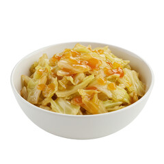 Savory Stir-fried Cabbage in a White Bowl
