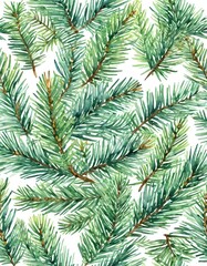 Vibrant spruce pine branches form an intricate pattern, showcasing healthy needles and earthy tones. This serene display captures the essence of natures artistry in a peaceful setting Generative AI