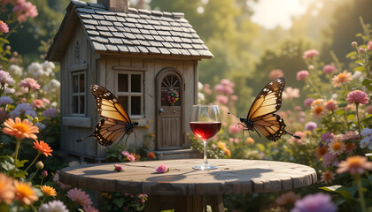 butterflies fluttering in a beautiful flower garden 4k pc wallpaper