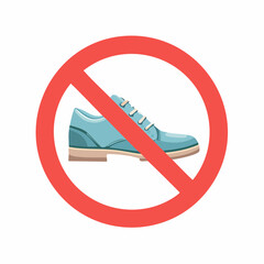 No shoes icon symbol 