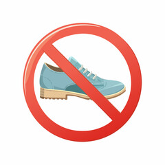No shoes icon symbol 