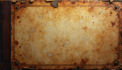 Vintage paper with frame, old and grunge textures perfect for background design