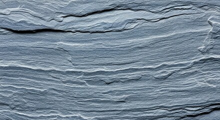 Authentic Natural Slate Surface with Distinct Split Layers and Cool Blue-Grey Tones