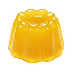 Vibrant Golden Jelly Dessert with Fluted Edges