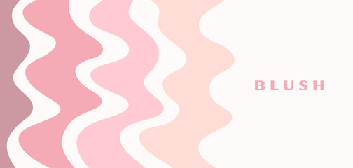 Twisted distorted retro blush banner background
