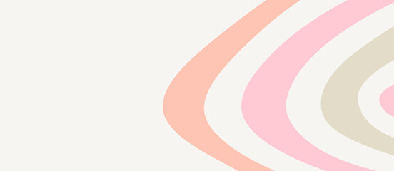Twisted distorted retro groovy banner background