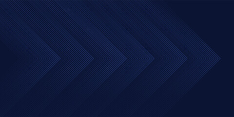 Obraz premium Symmetrical Chevron Lines Gradient Background in Dark Navy Blue with Subtle Light Blue Tones Creating a Sophisticated and Modern Geometric Pattern