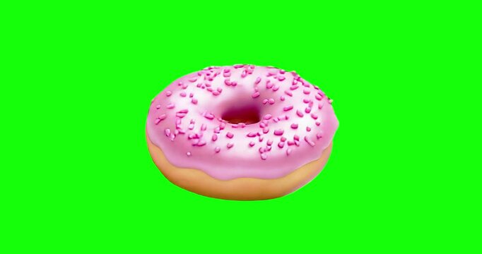 Pink donut loop animation gif