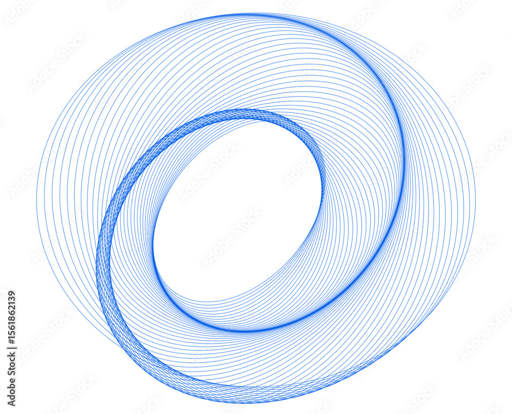 Poster roll of blue ribbon design element wave lines guilloche curve line background circle for pattern bra