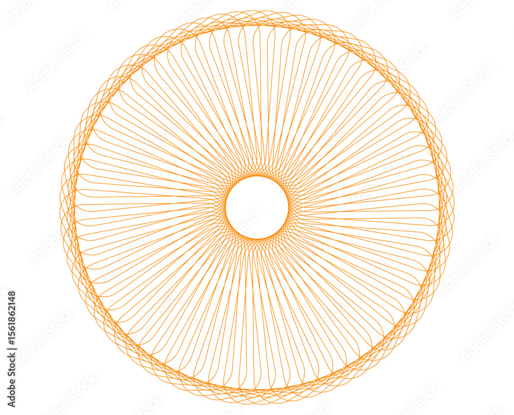Poster circular saw isolated on white design element wave lines guilloche curve line background circle for 