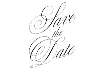 Save the Date - Save the Date word on white background

