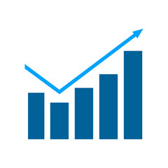 Fototapeta premium Growing Graph Icons Vector. Chart Sign, Diagram Symbol, Business Growth, Progress, and Success Icon Set. Flat Vector Illustration Isolated.