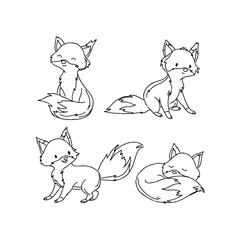 Cute fox illustrations