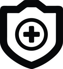 Fototapeta premium First Aid Shield Medical Protection Symbol