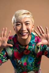 Studio Fun in a Colourful Shirt