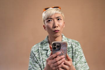 Contemplating While Holding Phone