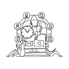 Obraz premium Global communication and technology