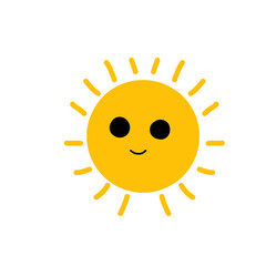 Cute Smiling Sun Icon cute