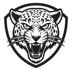 Tiger head vector illustration in tribal tattoo style