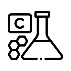 chemical formula line icon