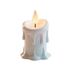 Illuminating Serenity: A close-up shot of a simple yet elegant candle, its warm flame casting a gentle glow.