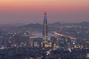 서울의 밤, 롯테타워 야경