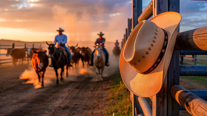 Cowboy Hat at Golden Hour