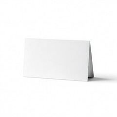 Blank White Tent Card Mockup  Clean, Minimalist Design, Isolated on White Background.