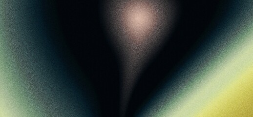 Abstract Dark Teal and Yellow Gradient Texture Background: Subtle Noise, V-Shaped Design, Moody...