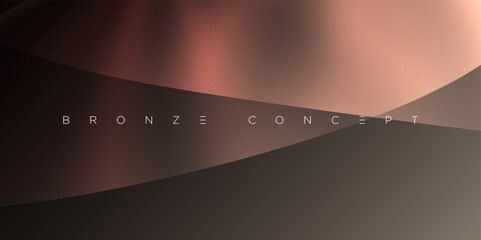 Minimal abstract bronze background with curved metallic gradients and soft light reflections. Ideal for elegant branding, digital design, stylish presentations, and premium creative compositions.