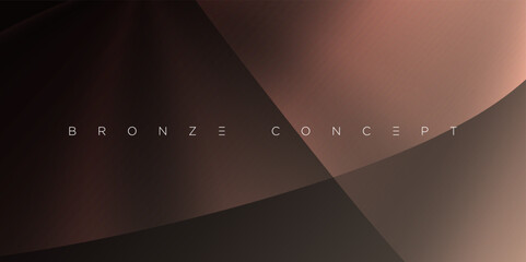 Elegant minimal abstract bronze background featuring large layered curved shapes with smooth gradients. Ideal for luxury branding, digital artwork, and stylish presentation compositions.