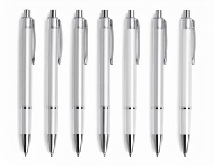 Fototapeta premium set of pens on white background