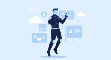 Advanced Security System Conceptual Design With Robotic Protection And Digital Safety