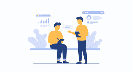 Business People Discussing Charts, Data, and Strategy to Improve Performance