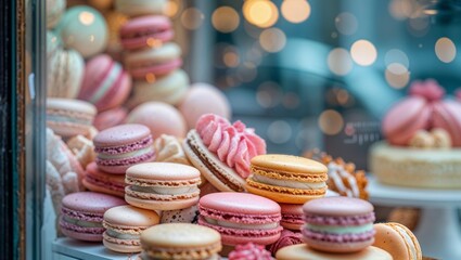 A vibrant display of assorted macarons, a delicious treat for any occasion.