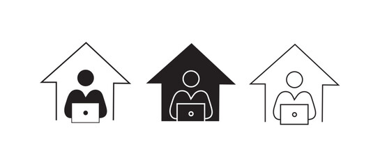 Remote Work From Home Icons