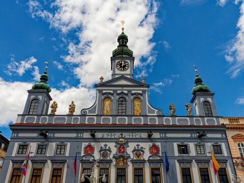 Rathaus am Hauptplatz in Budweis