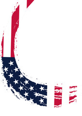 United states of America flag with brush paint texture isolated on png or transparent background. United states of America flag with transparent background.