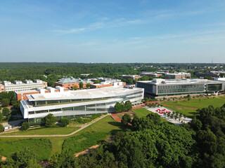 Aerial view of North Carolina State University Centennial campus