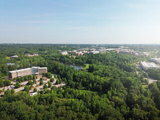 Aerial view of the North Carolina State University Centennial campus