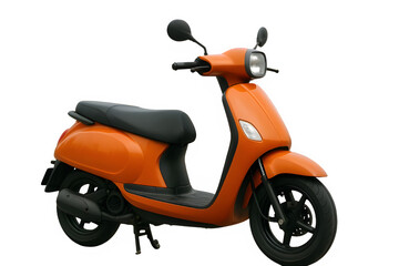 Vibrant Orange Scooter Against a Black Background