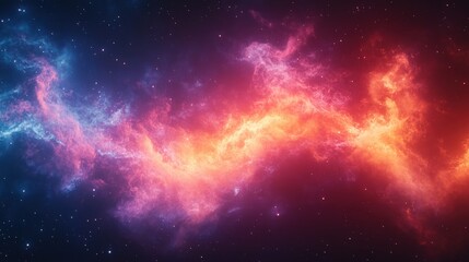 Fototapeta premium Cosmic nebulae swirl in vibrant hues