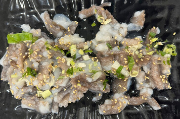 Live squid Korean Food called San-nak-ji
