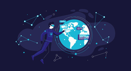 Exploring Virtual Worlds With Virtual Reality Technology And Global Data Visualization