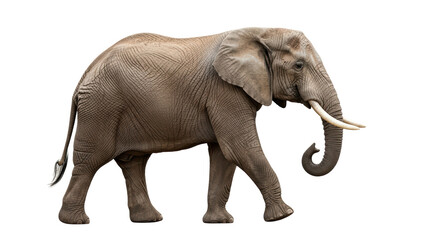 Isolated African Elephant Walking