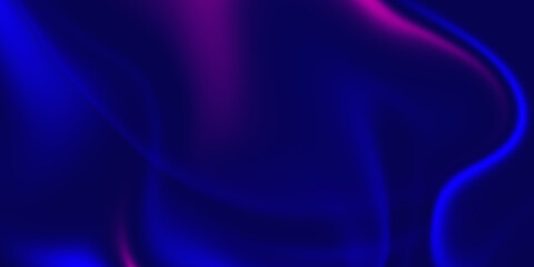 abstract dark background with neon blue and pink flowing light waves for futuristic or digital design	